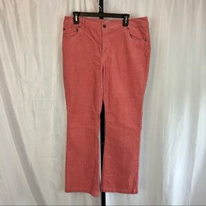 Woman Within Pink Corduroy Cotton Pants, size 14W Petite